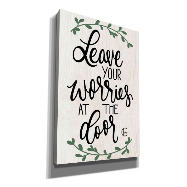 Leave Your Worries at the Door  by Fearfully Made Creations, Canvas Wall Art Discount