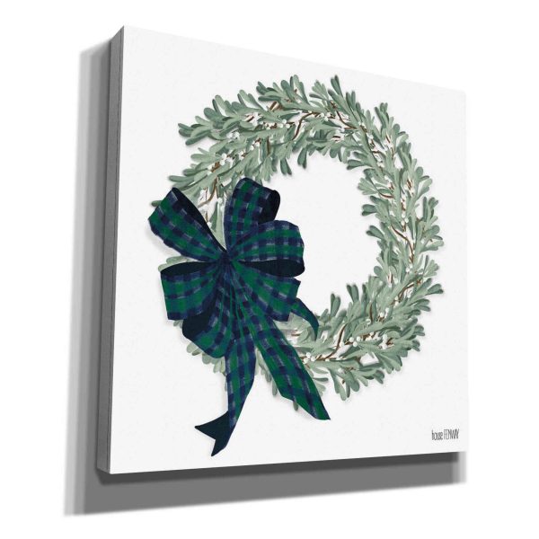 Mistletoe Wreath  by House Fenway, Canvas Wall Art For Cheap