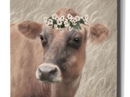 Floral Cow II  by Lori Deiter, Canvas Wall Art For Cheap