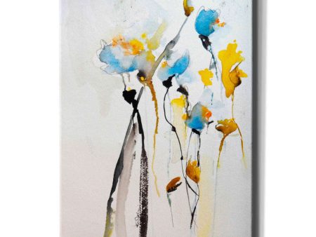 Blue Flowers II  by Karin Johannesson, Canvas Wall Art Online Hot Sale