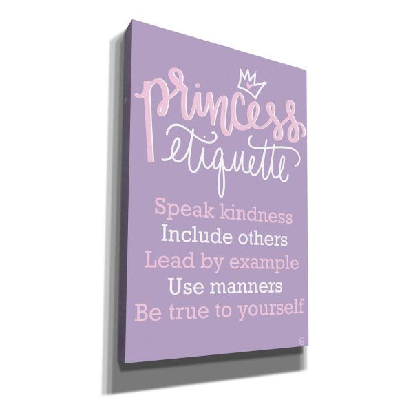 Princess Etiquette  by Fearfully Made Creations, Canvas Wall Art Hot on Sale