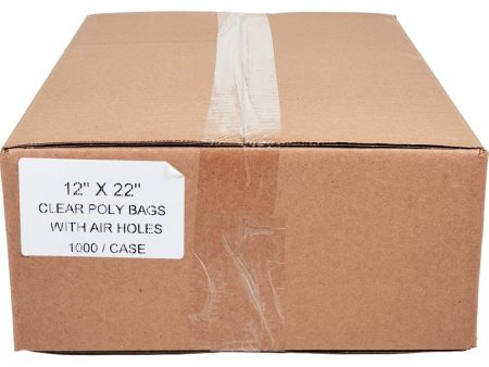 12 x22  - Poly Bags - Clear - w Holes For Cheap