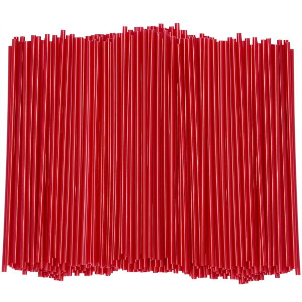 Red Sip Stirrers Straws - 1000 Count - 5 Inch - Disposable Stir Sticks for Coffee & Cocktail - Canadian Distribution For Sale