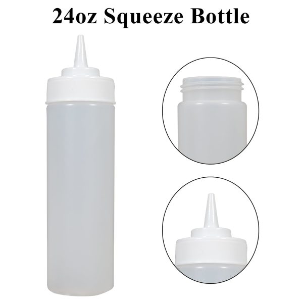 Pro-Kitchen - 24oz Squeeze Bottle - Standard - Clear - QY411C Cheap