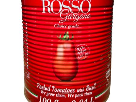 ROSSO GARGANO - ITALIAN WHOLE PEELED TOMATOES W  BASIL 6x100 OZ Supply