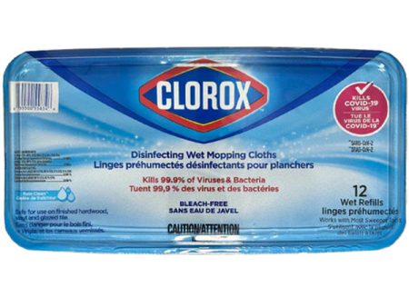 Clorox - Wet Mopping Disinfeting Cloths Rain Clean 6X12 Ct - Canadian Distribution Discount