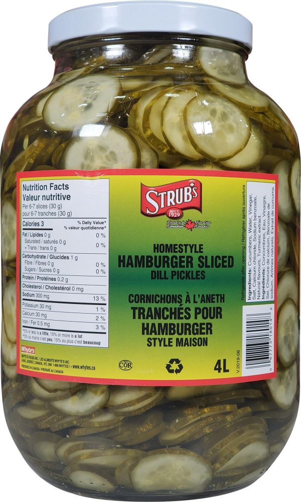 Strubs - Dill Pickles - Sliced - for Hamburger Cheap