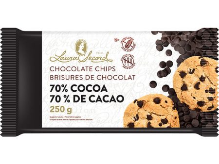 LAURA SECORD - 70% COCOA CHOCOLATE CHIPS 12x250 GR For Cheap