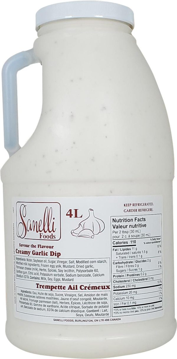 Sanelli - Creamy Garlic - 4 Lt Jug Online Sale