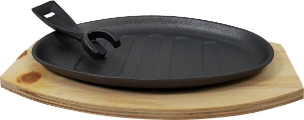 Cast Iron Platter 28x17 cm - w Pick & Wood Discount