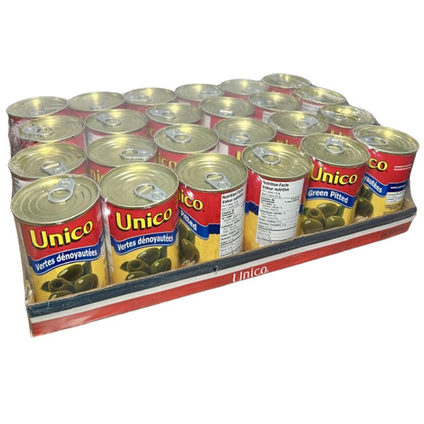 UNICO - GREEN PITTED OLIVES 24x375 ML Discount