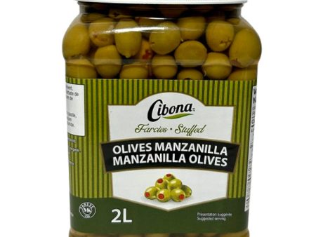 CIBONA - STUFFED MANZANILLA OLIVES 6x2 LT Hot on Sale