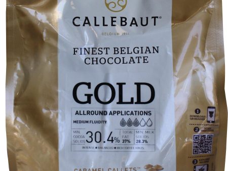 Callebaut - White Chocolate Callets - GOLD - Caramel Taste For Sale