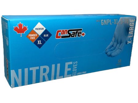 Can Safe - 8Mm Blue Nitrile Xlarge 10X50 Ea - Canadian Distribution Online now