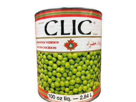 CLIC - GREEN PEAS COOKED DRY 6x100OZ For Discount