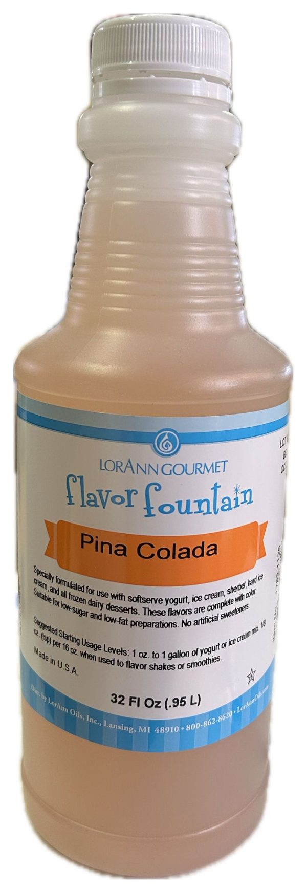 Pina Colada Flavor 6 x 32 oz Bottle - Ice Cream and Beverage Flavors - LorAnn Oils - Canadian Distribution Online Sale