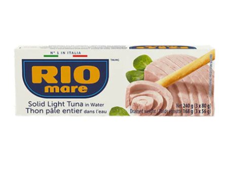 RIO MARE - SOLID LIGHT TUNA NATURAL WATER 24x3x80GR For Sale