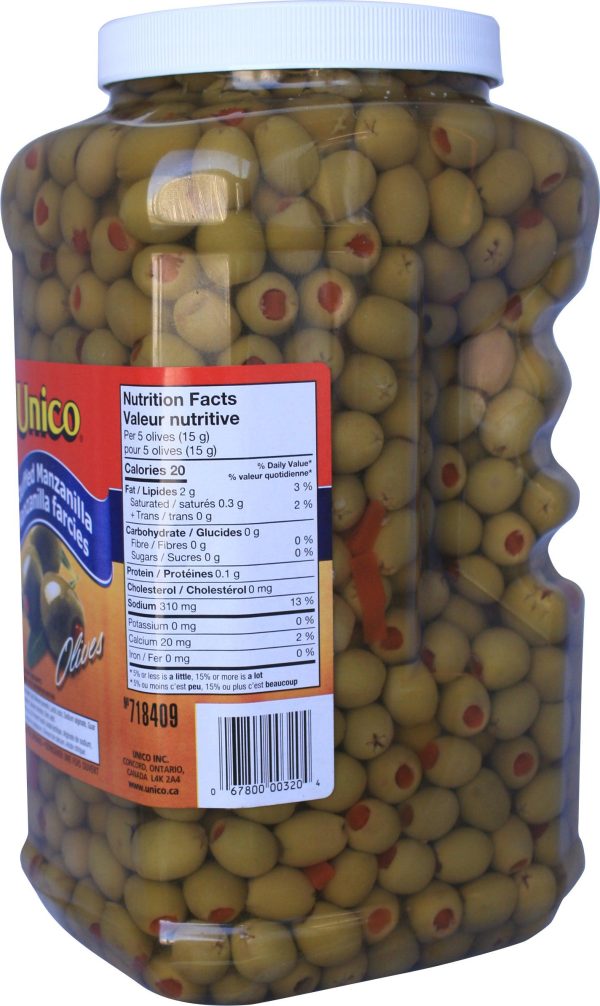 Unico - Olives - Manzanilla - Stuffed - 4 Lt Hot on Sale