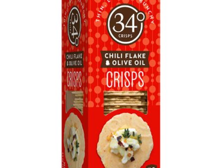 34 DEGREES - CHILI FLAKE & OLIVE OIL CRISP 12x127 GR For Discount