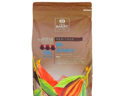 CACAO BARRY - MI AMERE 58% SEMI SWEET CHOCOLATE PISTOLES 4x5 KG Cheap