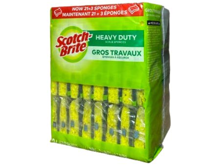 Scotch-Brite - Heavy Duty Scrub Sponges 24Ct - Canadian Distribution Online now