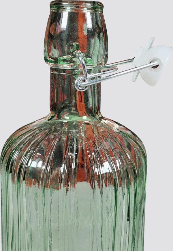 S&CO - Glass Bottle with Stopper 1L - Textured Online