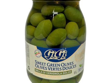 GIGI - SWEET GREEN CERIGNOLA OLIVES 6x1 LT Discount