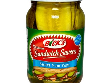 BICKS - SANDWICH SAVER PICKLES SWEET YUM 12x500 ML Online Hot Sale