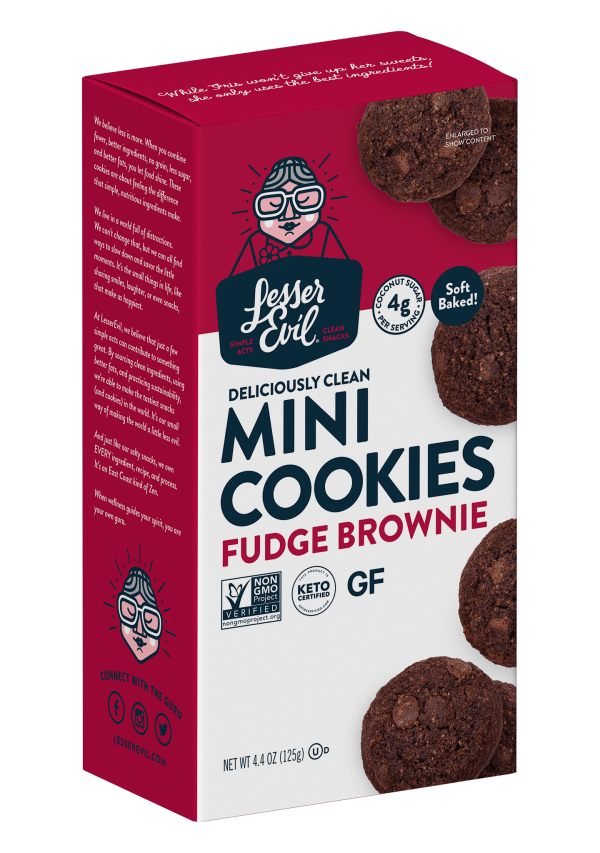 Lesser Evil Fudge Brownie Cookies 4.4oz Cheap